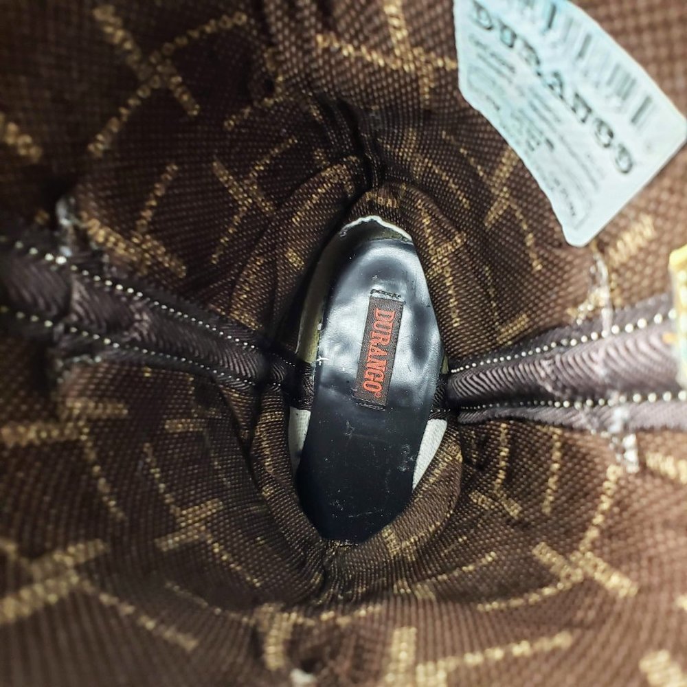 Durango Stitched Pattern Western Pointed Toe Boot… - image 8